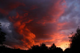 Orange clouds over Yorkshire