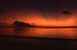 Sunrays over the Pacific