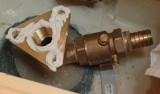 Flanged Adapter With Bronze Ball Valve Ready To Install