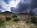 The water tank at the truck spur