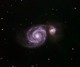 M51 Whirlpool Galaxy and NGC 5195