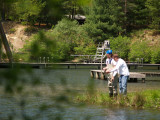 Bruce instructs Jay on the finer points of fly fishing