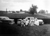 Gathering at Alfred & Alma Woodcocks, July, 1958