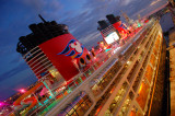 Disney cruise ship at night. Beautiful boat!