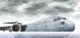 Sinking C-17 Globemaster military transport plane