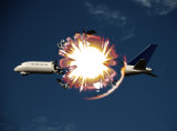 exploding jetliner