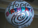 Official birthday balloon (two balloons are somewhere over Europe by now!)