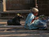 Nandi and woman