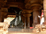 Pattadakal priest and nandi