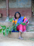 Woman in tribal village near Bangalore