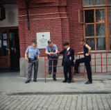 Lenin Impersonator & Militia on Red Square (mid-1990s)