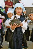 Chachapoyas school child in traditional traje