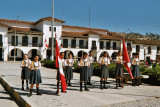 Raising of the flag in Chachapoyas' Plaza de Armas