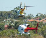 Waterbombers take a drink