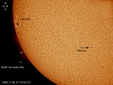 20061108 21:18 hrs UT solar Ha SolarMax40 transit of mercury