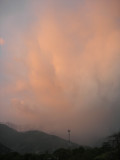 Gathering storm clouds above the Dhuala Dhar range