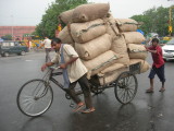 Heaps o burlap sacks