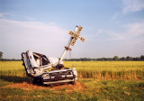 Railroad Crossing With Car