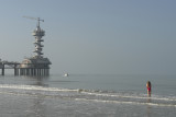 little girl big pier