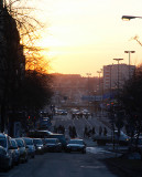 March 12: Traffic at afternoon sunset