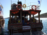 The dive boat at Bogsak--diving isnt a luxury sport around here