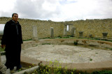 a huge peristyle courtyard with a circular pool (House of Columns)