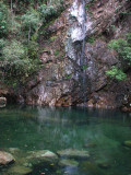 a small waterfall