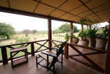 Front deck at Sosian. The flowers in front of the deck is where the sunbird in the next pic was.