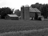Double Silo Barn