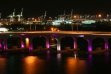 Purple Bridge in Miami Port