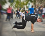 Third Street Promenade break dancer