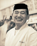 Sushi chef at Tsukiji fish market