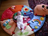 May 25  6 Weeks  On Fern and Jims Playmat 001.jpg