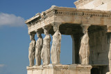the Carytids supporting roof of Erechtheion 420 BC