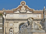 Porta del Popolo  and Lion  0726