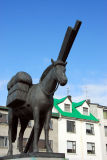 Icelandic horse monument, Hverfisgata at Snorrabraut