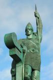 Statue of Inglfur Arnarson by Einar Jnsson, on the top of Arnarhll in Reykjavk, Iceland