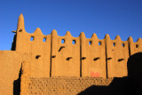 Sahel (Sudanese) style mudbrick mosque in a village on the Djenn access road