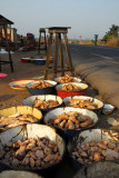 Yams at a roadside market, Benin