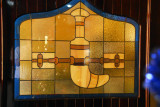 Stained glass window with a khanjar, Al Diyar Hotel, Nizwa