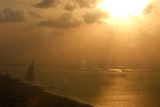 Sunset with the Burj al Arab and Palm Jumeirah