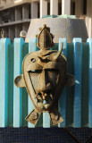 African mask on a roundabout in Dakar
