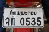 Lao motorbike license plate