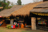 Ban Thapene parking area is surrounded by restaurants and shopping