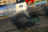 Dubai Civil Defence dousing debris which had falled to the ground