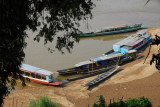 Riverboats beached along the Mekong, Luang Prabang