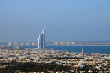Burj Al Arab seen from U.P. Tower on a clear day
