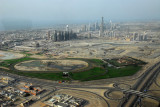 Godolphin equestrian center and skycrapers of Sheikh Zayed Road
