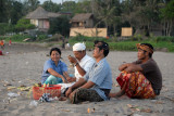 Balinese religous ceremony, Seminyak Beach