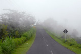 Mountain top road in the clouds, Bali